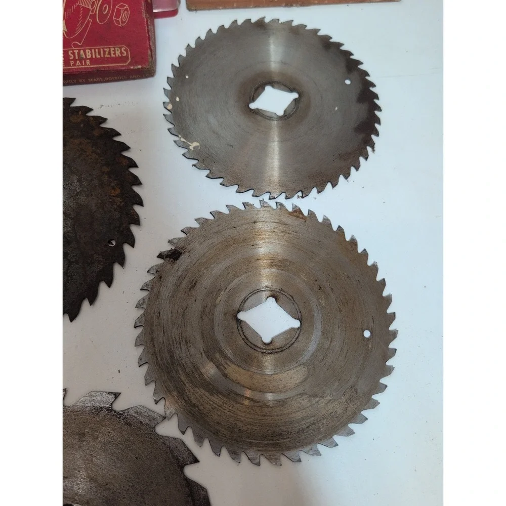 Huge Log Of Vtg Circular Saw Blades (38) Craftsman Clipper Skil Fire-tooth More!